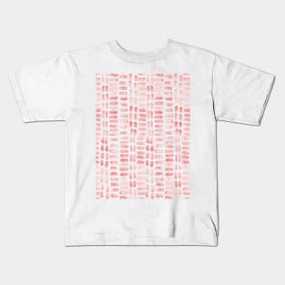 Abstract rectangles - coral Kids T-Shirt